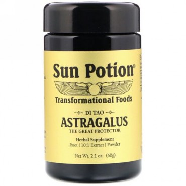Sun Potion, キバナオウギ・パウダー、野生を摘んだもの、2.8オンス（80g） (Discontinued Item)