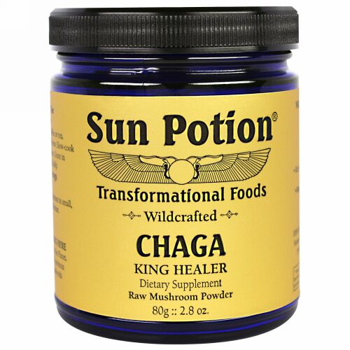 Sun Potion, チャガ・ワイルドマッシュルーム・パウダー、ワイルドクラフト、2.8オンス（80 g） (Discontinued Item)