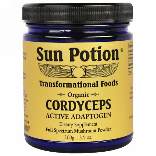 Sun Potion, 冬虫夏草ロー・マッシュルーム・パウダー、オーガニック、3.5オンス（100 g） (Discontinued Item)