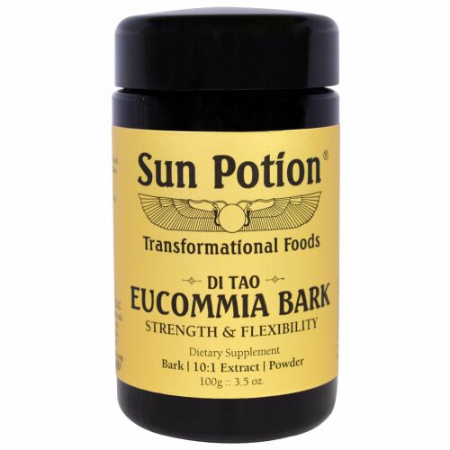 Sun Potion, 杜仲の樹皮パウダー、野生を摘んだもの、3.5オンス（100g） (Discontinued Item)