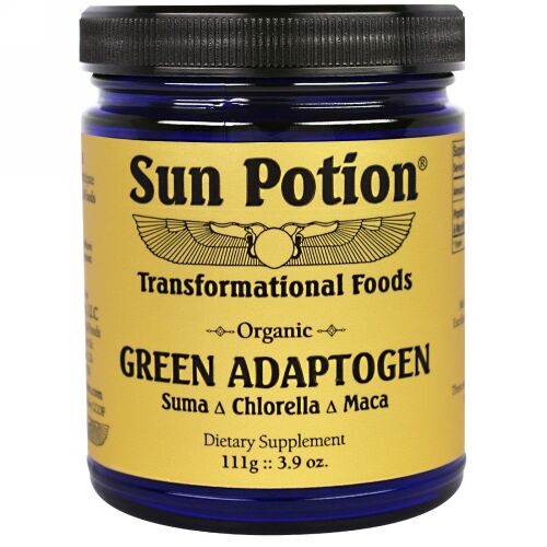 Sun Potion, オーガニック・グリーン・アダプトゲン、クロレラ・マカ・スーマ・ブレンド、3.9オンス（111 g） (Discontinued Item)