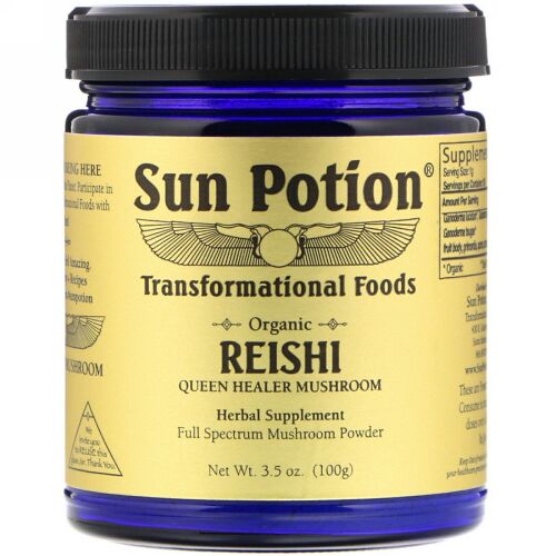 Sun Potion, 霊芝パウダー、オーガニック、3.5 oz (100 g) (Discontinued Item)