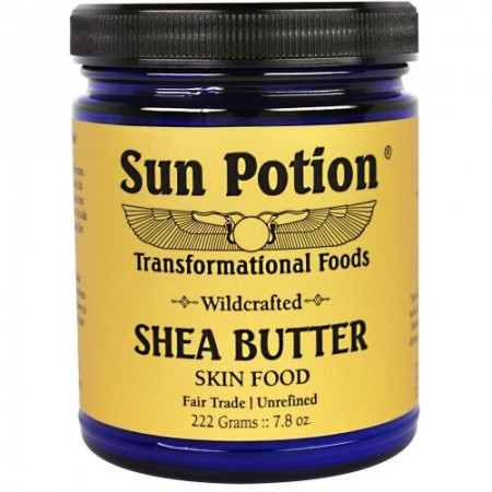 Sun Potion, ガーナ産・野生を摘んだシアバター、7.82オンス（222g） (Discontinued Item)