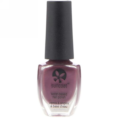 Suncoat, 磨いてはがす, 水をベースにしたネイルポリッシュ, マルベリー, 0.27 オンス (8 ml) (Discontinued Item)