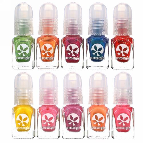 SuncoatGirl, 水性マニキュアキット、パーティーパレット、10品