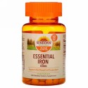 Sundown Naturals, エッセンシャル鉄分、65mg、120粒