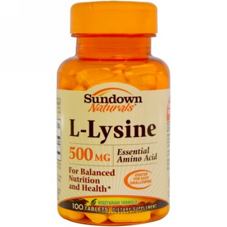 Sundown Naturals, L-リジン、 500 mg、 100 タブレット (Discontinued Item)
