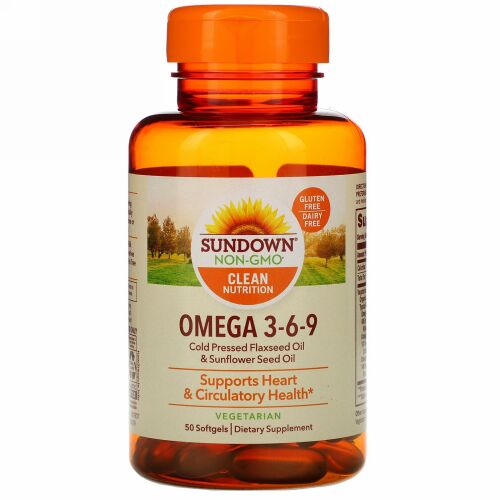 Sundown Naturals, オメガ3-6-9, ソフトジェル50錠