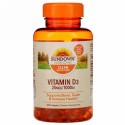 Sundown Naturals, ビタミンD3、25mcg（1000 IU）、ソフトジェル400粒