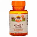 Sundown Naturals, ビタミンE、180 mg（400 IU）、ソフトジェル100粒