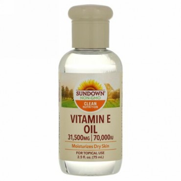 Sundown Naturals, ビタミン E オイル, 70,000 IU, 2.5 fl oz (75 ml)