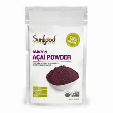 Sunfood, アマゾン アサイ・パウダー, 4 oz (113 g)