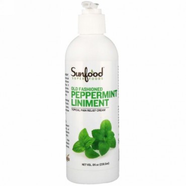 Sunfood, 昔ながらのペパーミント塗布剤、8液量オンス（236.6 ml）