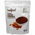 Sunfood, オーガニックカカオパウダー、227g（8oz）