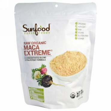 Sunfood, ロー・オーガニック・マカ・エクストリーム、8オンス（227g）
