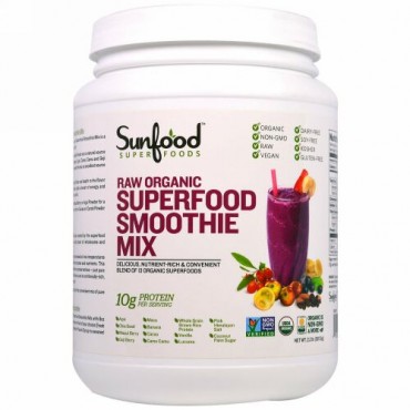 Sunfood, Raw Organic, Superfood, Smoothie Mix Powder, 2.2 lb (997.9 g)