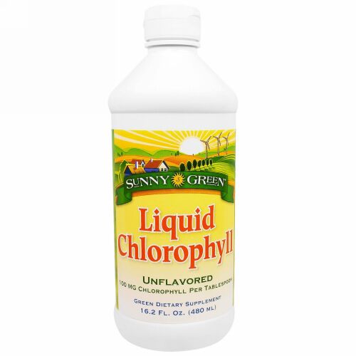 Sunny Green, 液体クロロフィル, 無香料, 100 mg, 16.2液量オンス (480 ml)