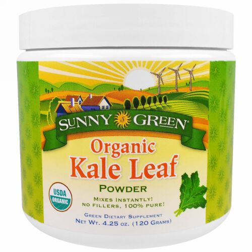 Sunny Green, オーガニックケールリーフパウダー, 4.25オンス (120 g) (Discontinued Item)