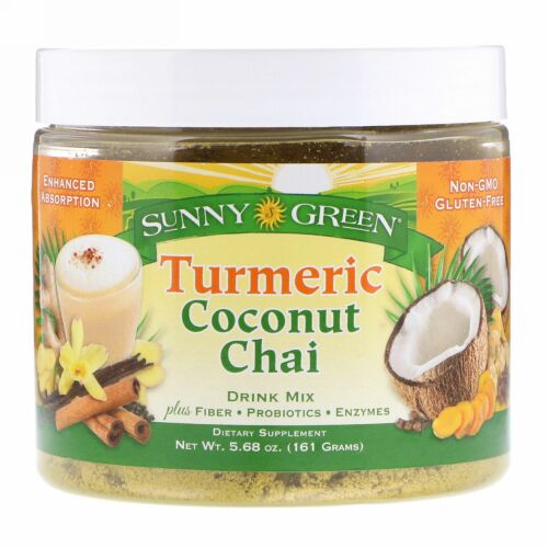 Sunny Green, Turmeric Coconut Chai Drink Mix, 5.68 oz (161 g) (Discontinued Item)