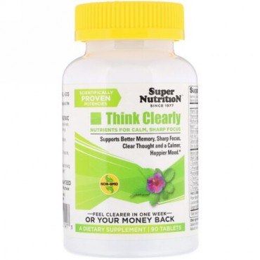 Super Nutrition, Think Clearly, 90 Tablets (Discontinued Item)