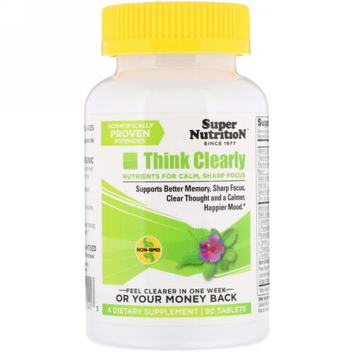 Super Nutrition, Think Clearly, 90 Tablets (Discontinued Item)