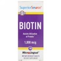 Superior Source, バイオチン, 1000 mcg, マイクロリンガル 即溶性錠剤 100錠 (Discontinued Item)