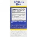 Superior Source, ビタミン K2, 500 mcg, マイクロリンガル 即溶性錠剤　60錠