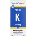 Superior Source, ビタミン K, 100 mcg, マイクロリンガル 即溶性錠剤 100錠 (Discontinued Item)