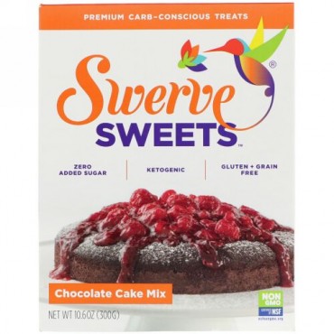 Swerve, スウィーツ、チョコレートケーキミックス、10.6 oz (300 g) (Discontinued Item)