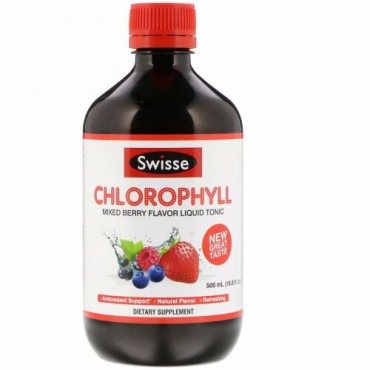 Swisse, クロロフィル、ミックスベリー味液体トニック、16.9 fl oz (500 ml)