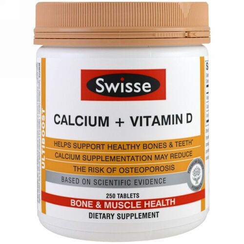 Swisse, カルシウム + ビタミンD、250錠 (Discontinued Item)