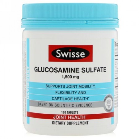 Swisse, グルコサミンサルフェート、1,500 mg、180錠 (Discontinued Item)