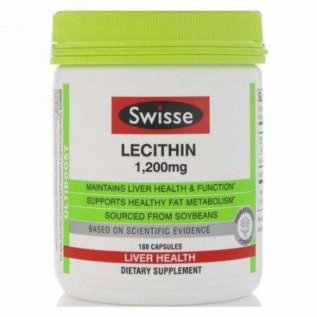 Swisse, レシチン、1,200 mg、180カプセル (Discontinued Item)