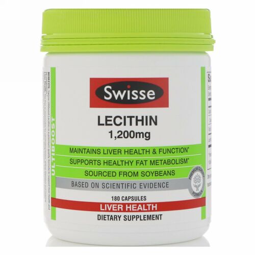 Swisse, レシチン、1,200 mg、180カプセル (Discontinued Item)