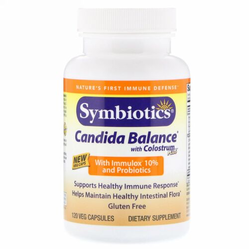 Symbiotics, コロストラムプラスでカンジダバランス、120野菜カプセル