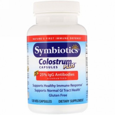 Symbiotics, コロストラムプラス、120ベジカプセル