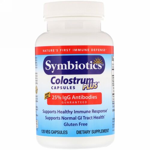 Symbiotics, コロストラムプラス、120ベジカプセル