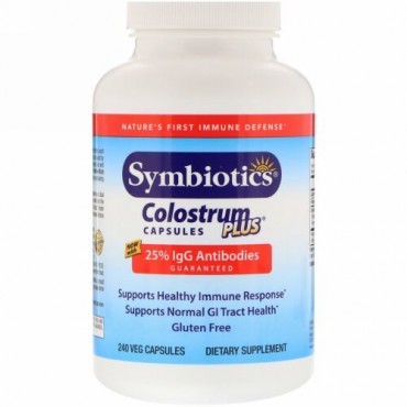 Symbiotics, 初乳プラス、ベジタリアンカプセル240錠