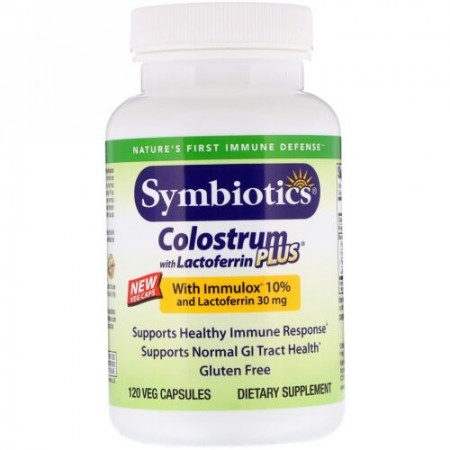 Symbiotics, Colostrum with Lactoferrin Plus, 120 Veg Capsules (Discontinued Item)