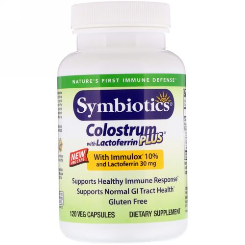 Symbiotics, Colostrum with Lactoferrin Plus, 120 Veg Capsules (Discontinued Item)