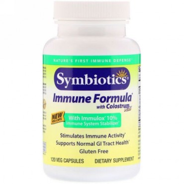 Symbiotics, Immune Formula with Colostrum Plus, 120 Veg Capsules