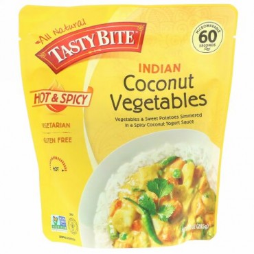 Tasty Bite, Indian, Coconut Vegetables, Hot and Spicy, 10 oz (285 g) (Discontinued Item)