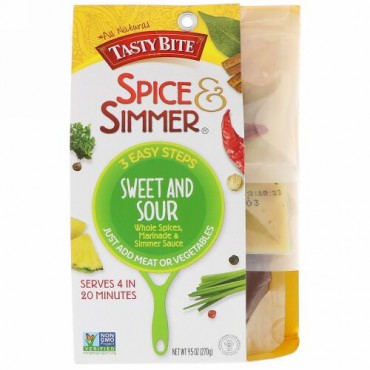 Tasty Bite, Spice & Simmer, Sweet and Sour, 9.5 oz (270 g) (Discontinued Item)