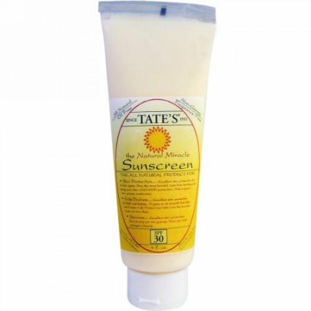 Tate's, ナチュラルミラクル・サンスクリーン、SPF 30、4 液体オンス (Discontinued Item)