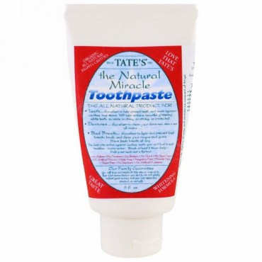Tate's, ナチュラル・ミラクル歯磨き粉、5 fl oz (Discontinued Item)