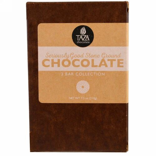 Taza Chocolate, 本当においしい ストーングラウンド オーガニックチョコレート、3本コレクション、各2.5 oz (Discontinued Item)