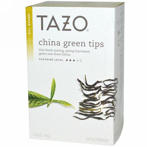 Tazo Teas, 中国緑茶葉の先端、緑茶、20 フィルターバッグ、1.4 オンス (40 g) (Discontinued Item)