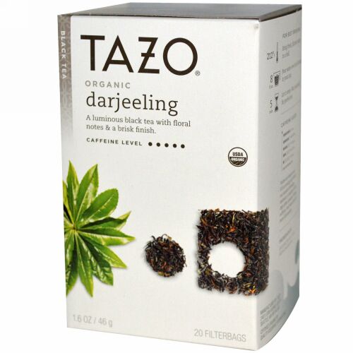 Tazo Teas, オーガニックダージリン, 紅茶, 20 フィルターバッグ, 1.6 オンス (46 g) (Discontinued Item)