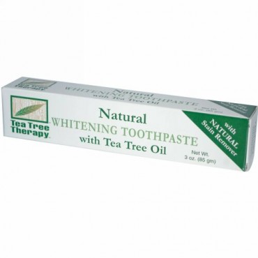 Tea Tree Therapy, ナチュラルホワイトニング歯磨き粉, ティーツリーオイル配合, 3 オンス (85 g) (Discontinued Item)