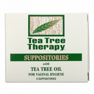 Tea Tree Therapy, 座薬, ティーツリーオイル配合, 膣の衛生用, 6錠